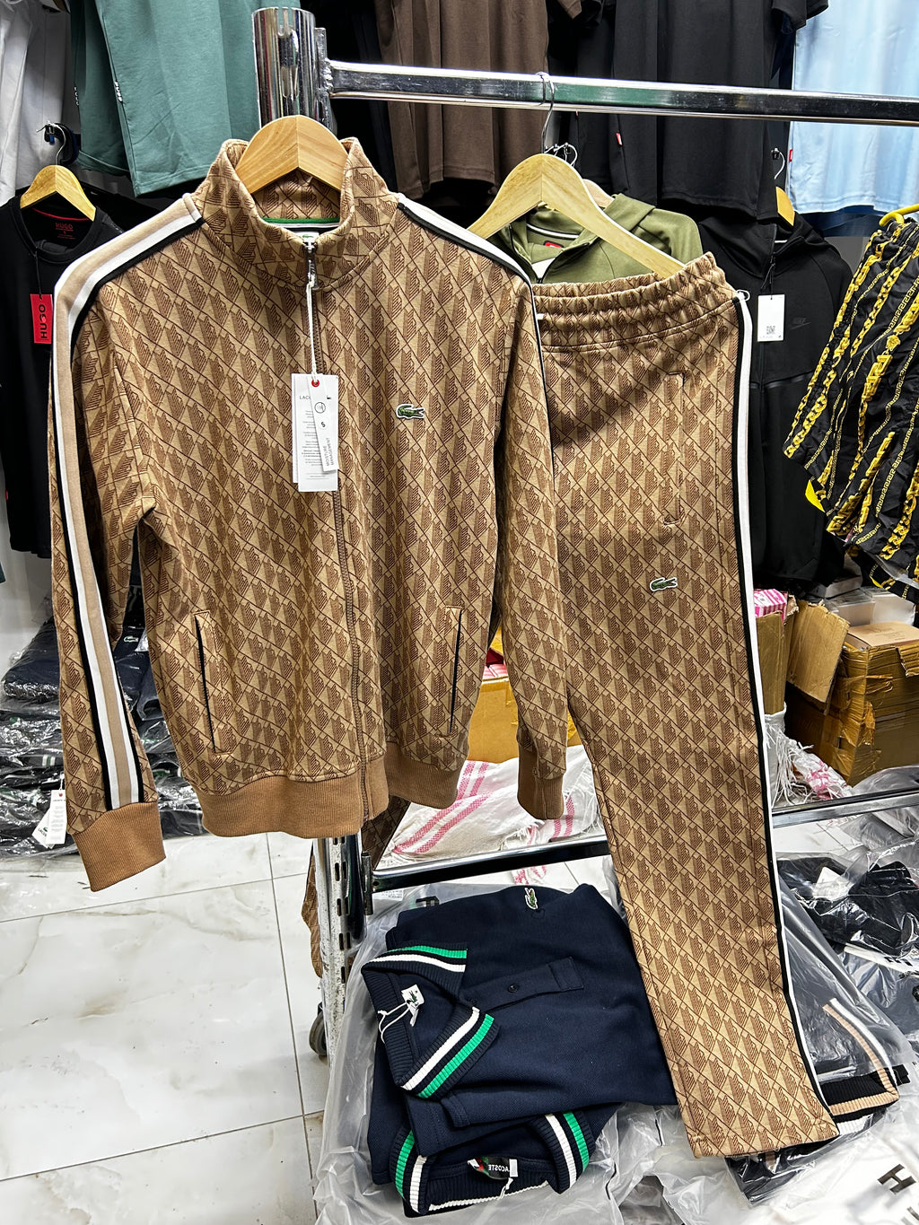 Lacoste Brown Monogram Tracksuit