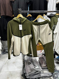 Nike Tech Fleece Olive Tracksuit