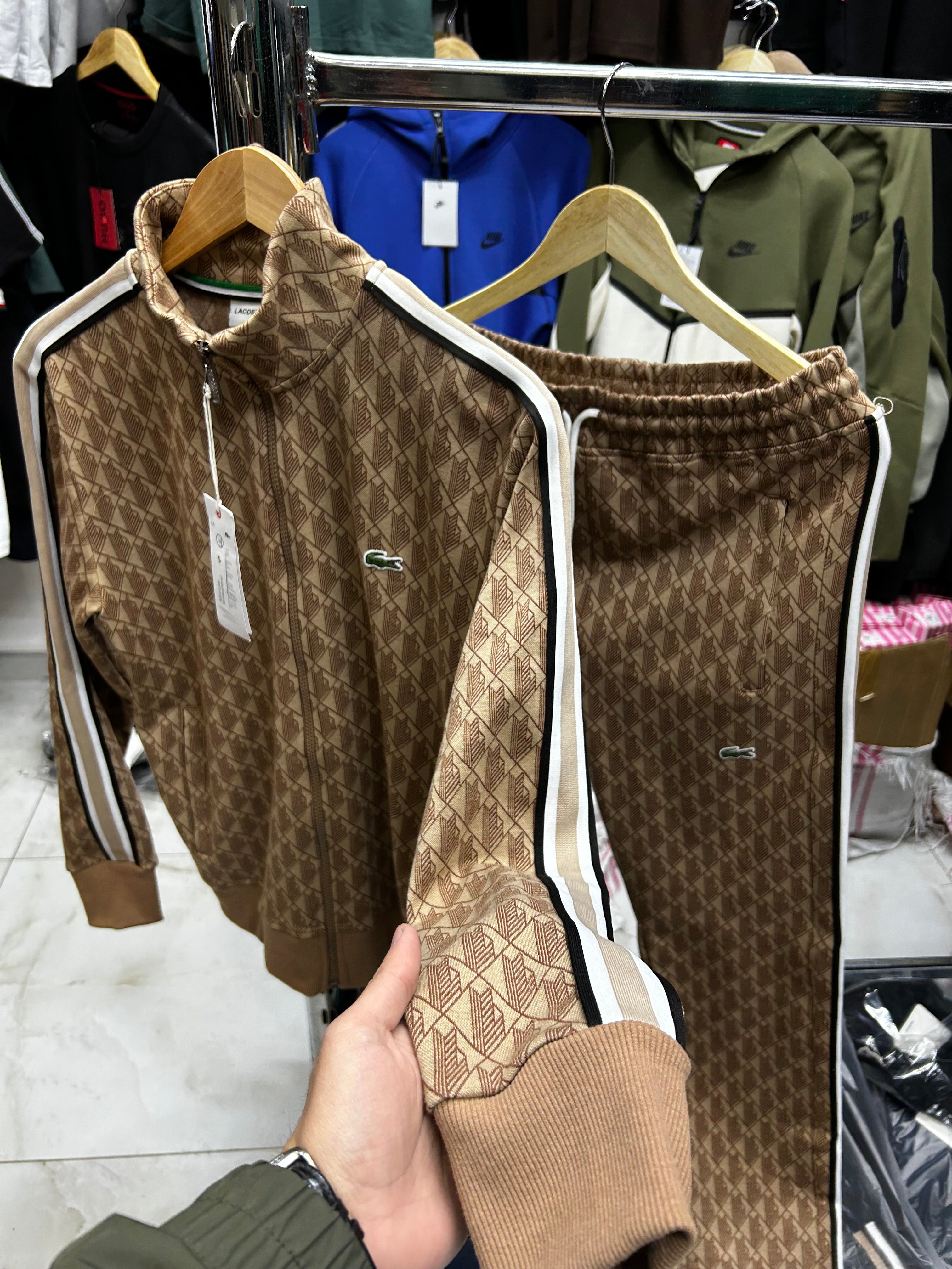 Lacoste Brown Monogram Tracksuit