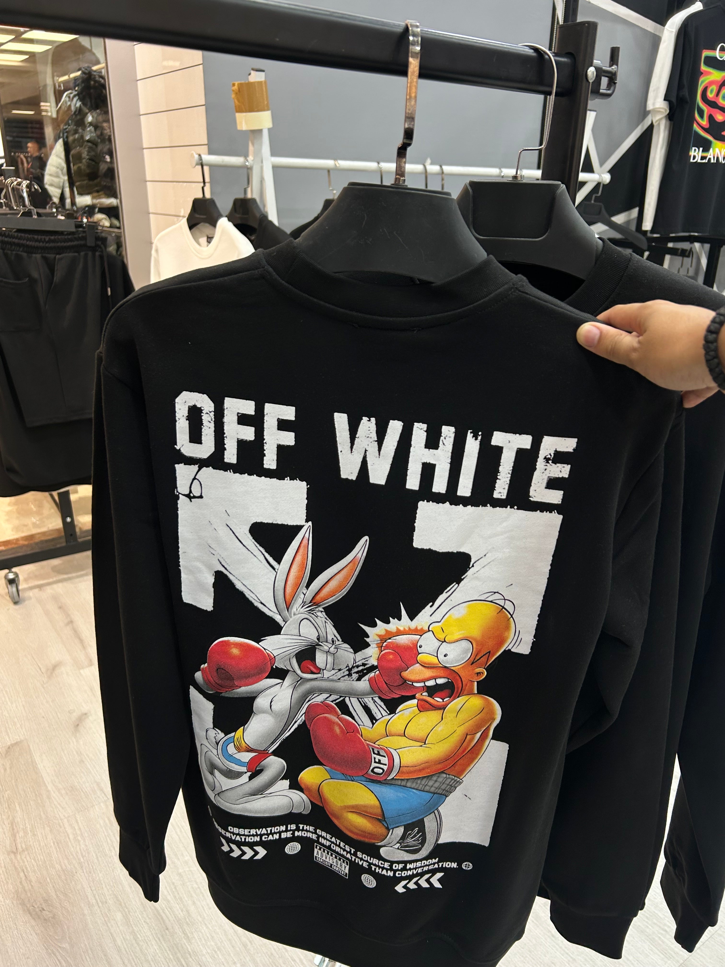 Off White Sweatshirt-Black