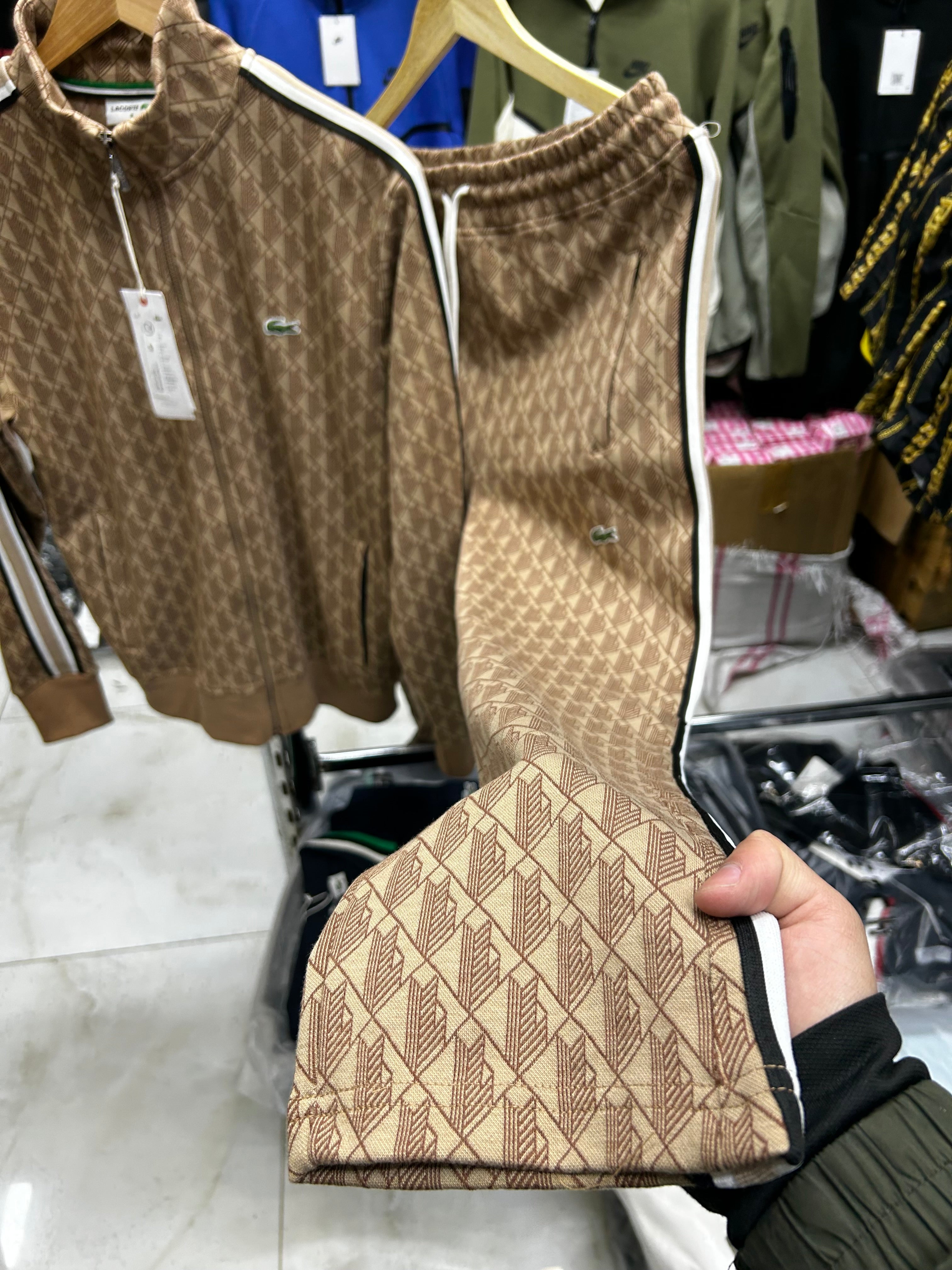 Lacoste Brown Monogram Tracksuit