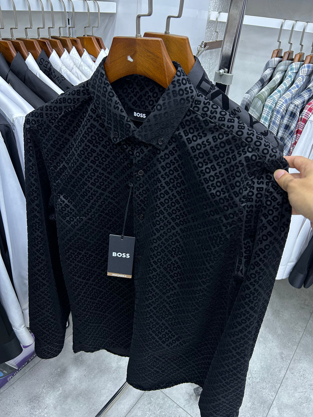 Boss Designer Shirt-Black