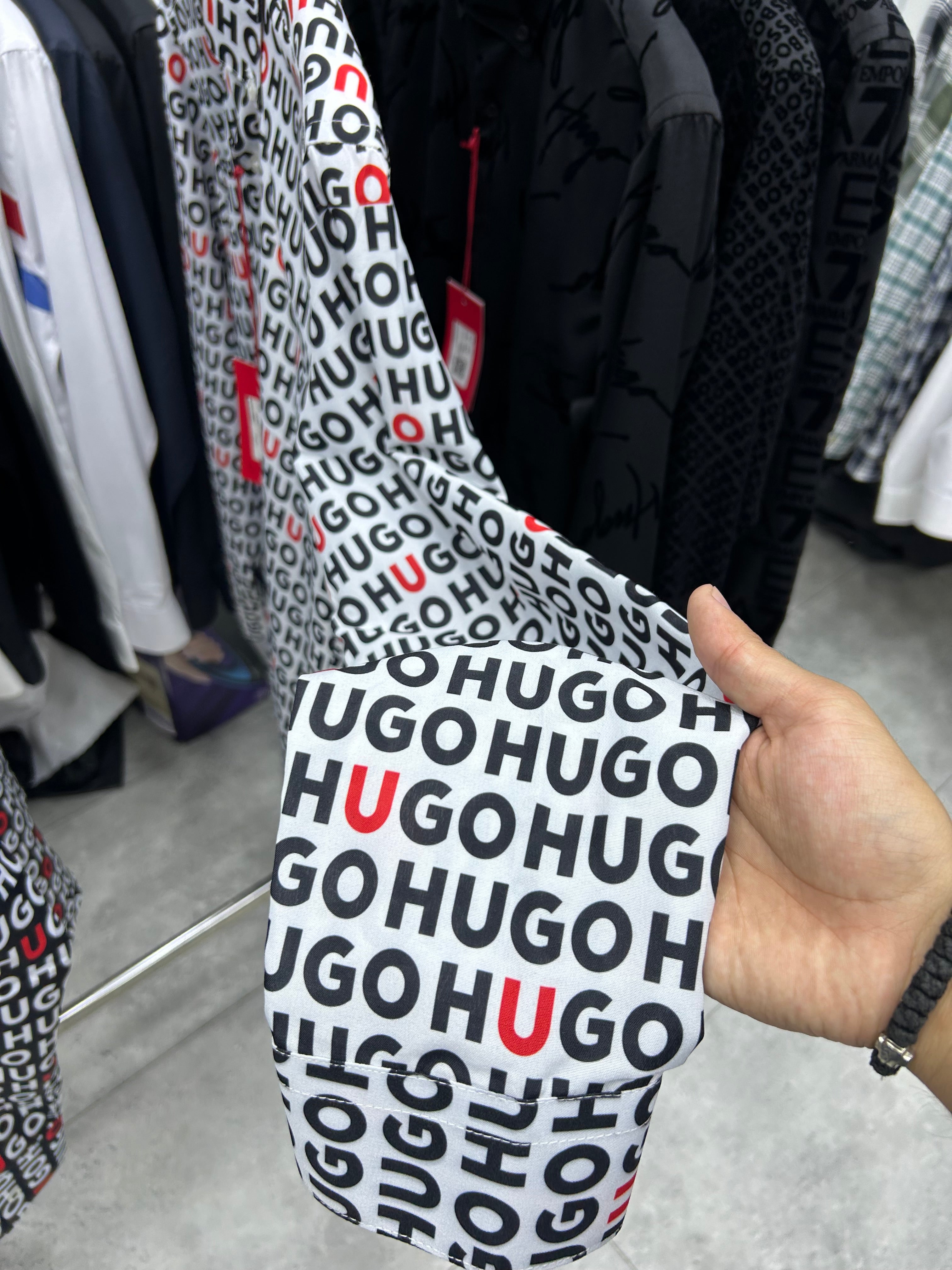 Hugo Print Shirt-White
