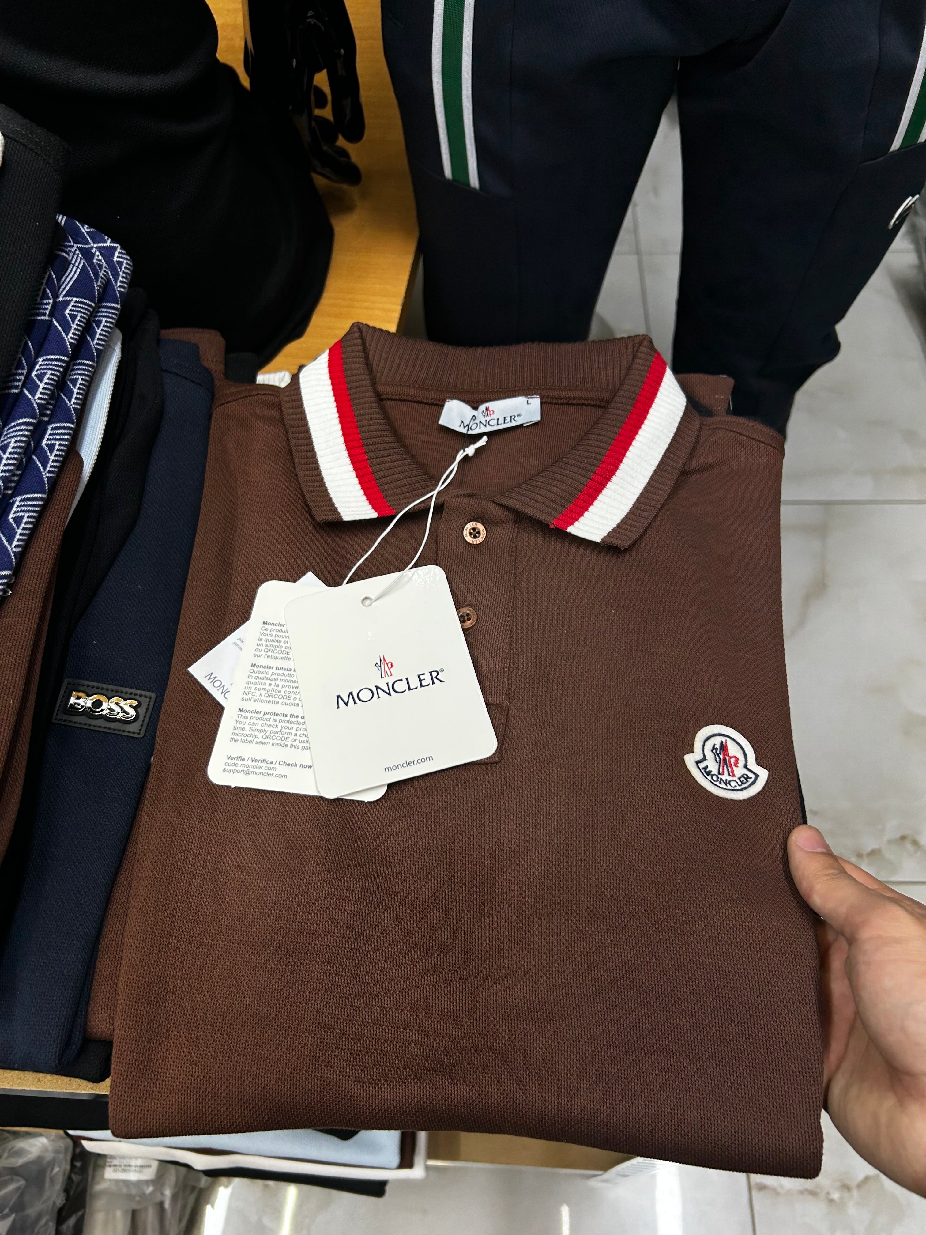 Moncler Brown Polo T-Shirt